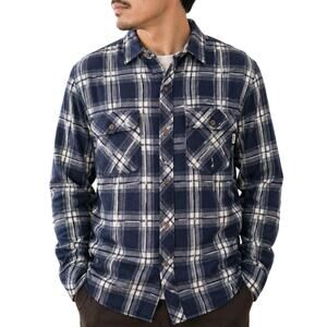 Dravus Heading Nowhere Navy Plaid Flannel M